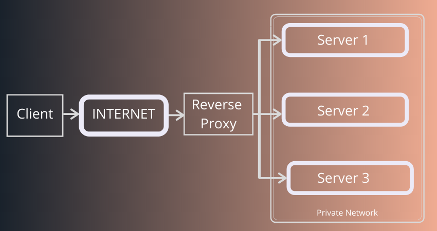 Diagrammatic representation of a ReverseProxy