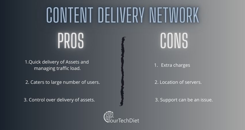 Pros Cons of CDN Tabular Diagram